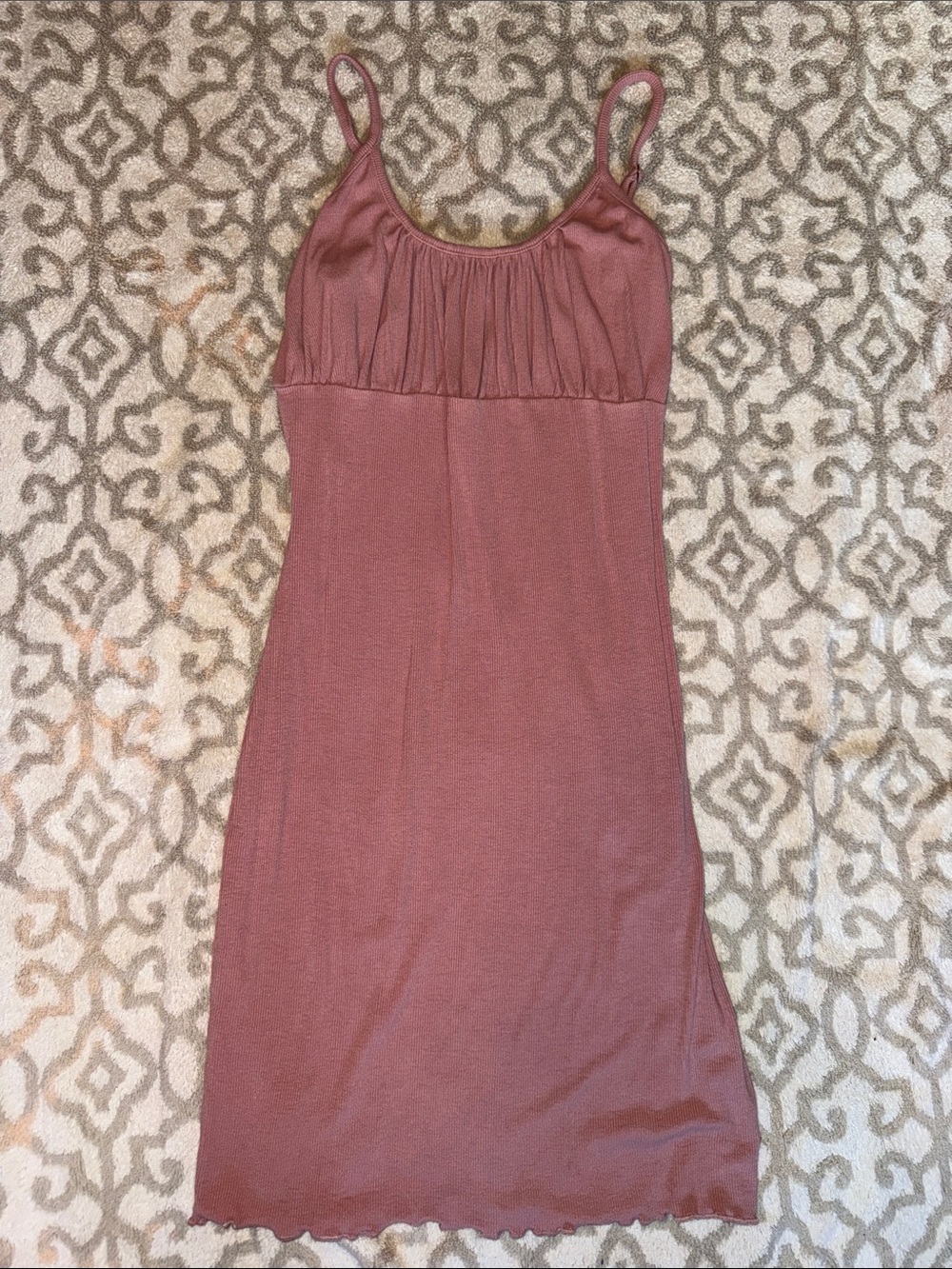 Bear Dance ribbed slip dress in mauve